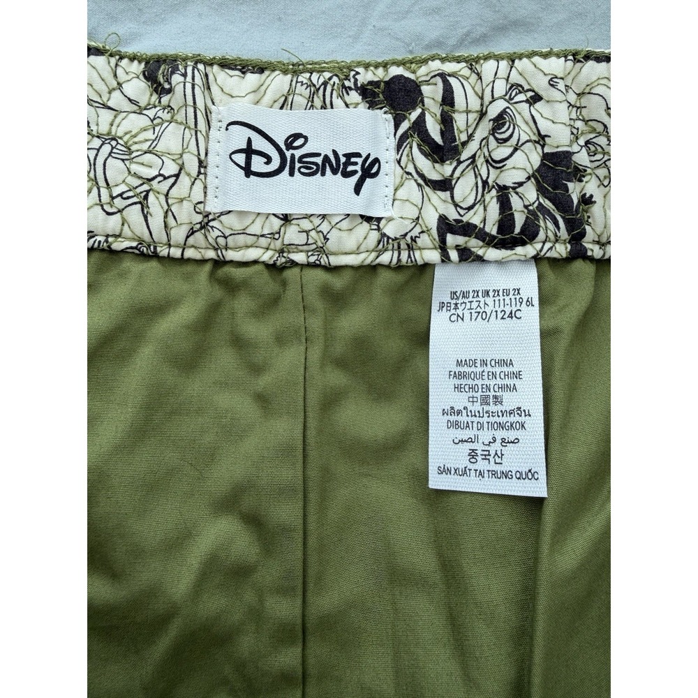 Disney Bambi Cotton Pull On Cropped Pants Green Plus Size 2XL - Picture 12 of 15